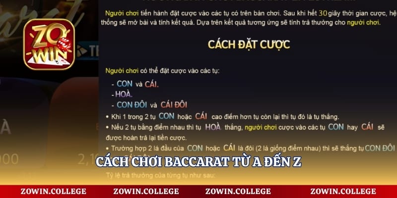 Cách chơi Baccarat từ A đến Z