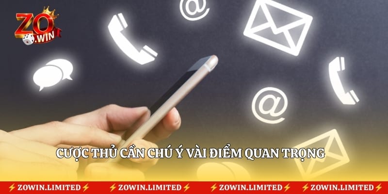 Cược thủ cần chú ý vài điểm quan trọng để bảo vệ tài khoản