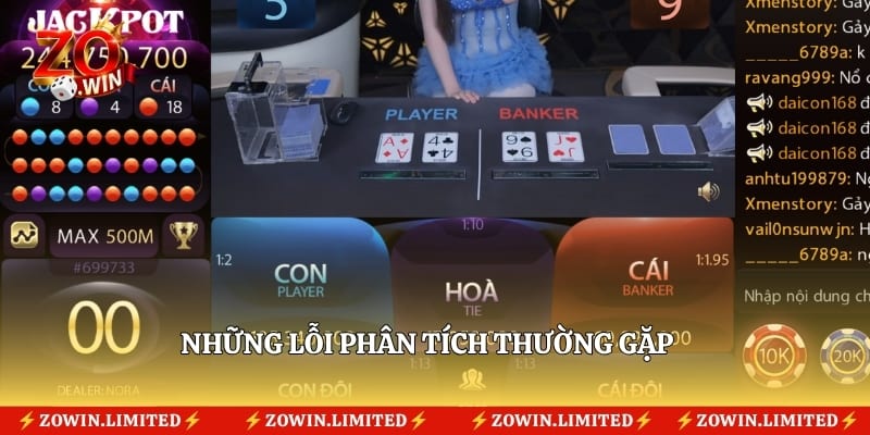 Những lỗi phân tích thường gặp khiến tay cược nhận kết quả thua